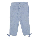 FADED GLORY Womens Shorts Blue Casual Cargo Plain UK 8 W30 Cotton