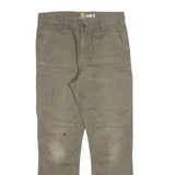 CARHARTT Mens Relaxed Straight Beige Cotton Blend W32 L32 Workwear Trousers