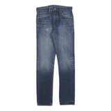 LEVI'S 522 Mens Jeans Blue Slim Skinny Denim Medium W29 L34 Zip Closure
