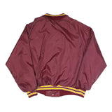 Don Allerton Mens Maroon Varsity Athletic Jacket L Polyester Blend Button