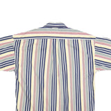 TOMMY HILFIGER Mens Blue & Yellow Striped Cotton Blend Shirt L Button Down