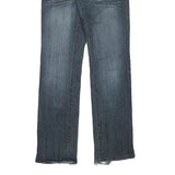 SUKO JEANS Womens Regular Fit Blue Denim Woven Regular Straight Zip W26 L32