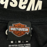 Riding Academy Harley Davidson Graphic T-Shirt - Medium Black Cotton Blend