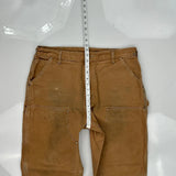 Carhartt Double Knee Carpenter Pants - 36W 34L Brown Cotton