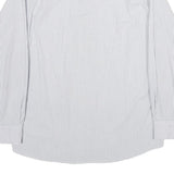 TOMMY HILFIGER Mens White & Grey Striped Shirt M Classic Fit Button Down Collar