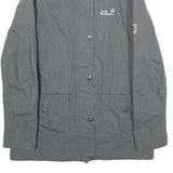 JACK WOLFSKIN Womens Grey Jacket UK 10 Polyester Blend Zip Outdoor Casual