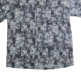IMPRINTS Mens Black & White Rayon Shirt XL Abstract Pattern Button Up