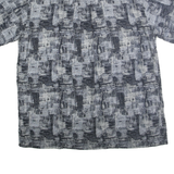 IMPRINTS Mens Black & White Rayon Shirt XL Abstract Pattern Button Up