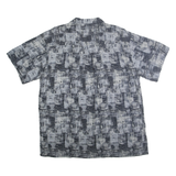 IMPRINTS Mens Black & White Rayon Shirt XL Abstract Pattern Button Up