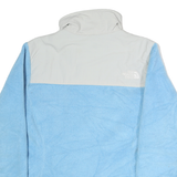 THE NORTH FACE Womens Blue & White Zip Jacket S Polyester Outdoor Casual Fleece