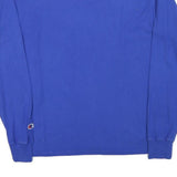 CHAMPION Mens Blue Long Sleeve Crew Neck Logo Graphic T-Shirt M Cotton Blend