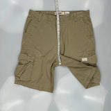 Levis Cargo Cargo Shorts - 36W 11L Khaki Cotton