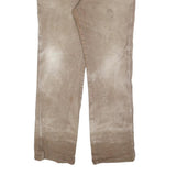 DICKIES Mens Beige Regular Fit Straight Denim Cotton Blend Zip W32 L32 Workwear
