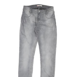LEVI'S Womens Grey Regular Fit Skinny Denim Jeans W26 L32 Classic Comfort Zip