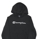 CHAMPION Boys Black Pullover Hoodie 2XL Cotton Blend Classic Logo