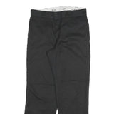 DICKIES Mens Black Cotton Blend Regular Fit Straight Leg Trousers W32 L30