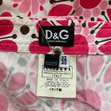 Cropped Dolce & Gabbana Trousers - 32W UK 10 Pink Cotton