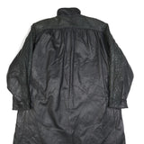 WEILEMANN Womens Black Leather Button Jacket L Leather Long Sleeve Classic