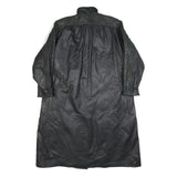 WEILEMANN Womens Black Leather Button Jacket L Leather Long Sleeve Classic