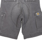 CARHARTT Mens Grey Cargo Shorts S W28 Cotton Blend Workwear Durable