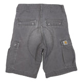 CARHARTT Mens Grey Cargo Shorts S W28 Cotton Blend Workwear Durable