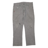 DICKIES Mens Cotton Blend Grey Regular Straight Trousers W34 L28 Workwear Zip