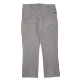DICKIES Mens Cotton Blend Grey Regular Straight Trousers W34 L28 Workwear Zip