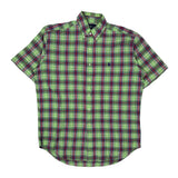 Blake Ralph Lauren Checked Short Sleeve Shirt - Medium Green Cotton
