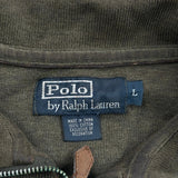 Vintage Polo By Ralph Lauren 1/4 Zip - Large Green Cotton