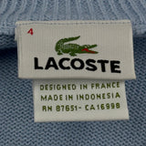 Classic Argyle Pattern Lacoste Argyle Sweater - Medium Navy Cotton