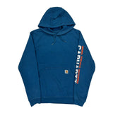 Original Workwear Carhartt Graphic Hoodie - Small Blue Cotton