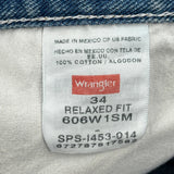 Wrangler Denim Shorts - 34W 9L Blue Cotton