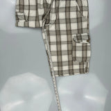 Levis Checked Cargo Shorts - 38W 12L Brown Cotton