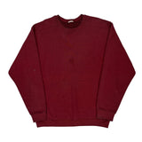 Unbranded Sweatshirt - XL Burgundy Cotton Blend
