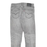 LEVI'S Mens Jeans Grey Slim Skinny Denim Light W31 L30 Classic Cotton Blend Zip