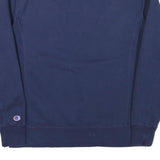 CHAMPION Womens Blue Crew Neck Sweatshirt S Cotton Blend Pullover