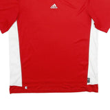 ADIDAS Mens Red & White Graphic T-Shirt L Short Sleeve Crew Neck Sportswear