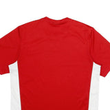 ADIDAS Mens Red & White Graphic T-Shirt L Short Sleeve Crew Neck Sportswear