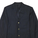 CANALI Mens Navy Blue Wool Classic Jacket M Tailored Button Plain Blazer