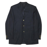 CANALI Mens Navy Blue Wool Classic Jacket M Tailored Button Plain Blazer
