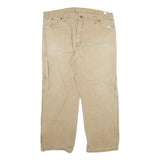DICKIES Mens Regular Fit Beige Denim Jeans W40 L30 Workwear Zip Closure