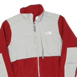 THE NORTH FACE Womens Red & Grey Fleece Jacket M Polyester Blend Zip Outdoor