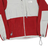 THE NORTH FACE Womens Red & Grey Fleece Jacket M Polyester Blend Zip Outdoor