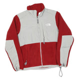 THE NORTH FACE Womens Red & Grey Fleece Jacket M Polyester Blend Zip Outdoor
