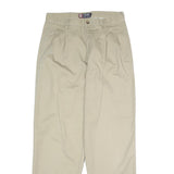 CHAPS RALPH LAUREN Mens Cotton Beige Classic Straight Trousers W30 L30 Casual