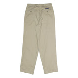CHAPS RALPH LAUREN Mens Cotton Beige Classic Straight Trousers W30 L30 Casual