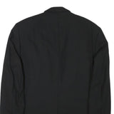 JOOP Mens Black Wool Blend Classic Jacket S Button Closure Tailored Plain