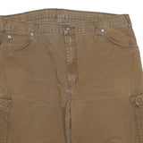 DICKIES Mens Shorts Brown Cargo Cotton Blend 3XL W38 Workwear Relaxed Fit