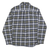 JACHS Mens Green & Blue Check Shirt XL Button Long Sleeve Casual Cotton Blend