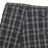 DICKIES Mens Shorts Black & Grey Check 2XL W38 Cotton Blend Casual Workwear